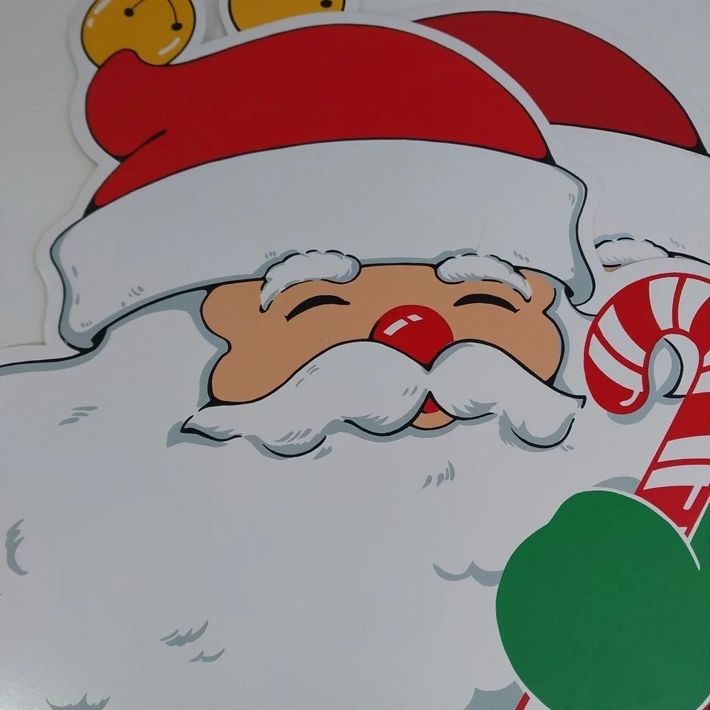 VINTAGE SANTA Candy Cane CHRISTMAS VINYL‎ PLACEMATS (2)